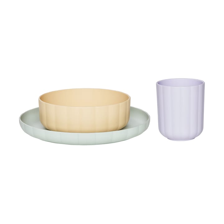 Pullo servisset 3-delig - Pale mint-vanilla-lavender - OYOY
