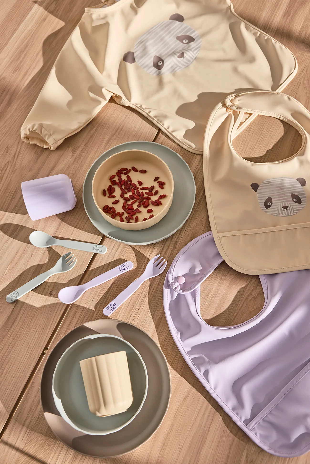 Pullo servisset 3-delig, Pale mint-vanilla-lavender OYOY