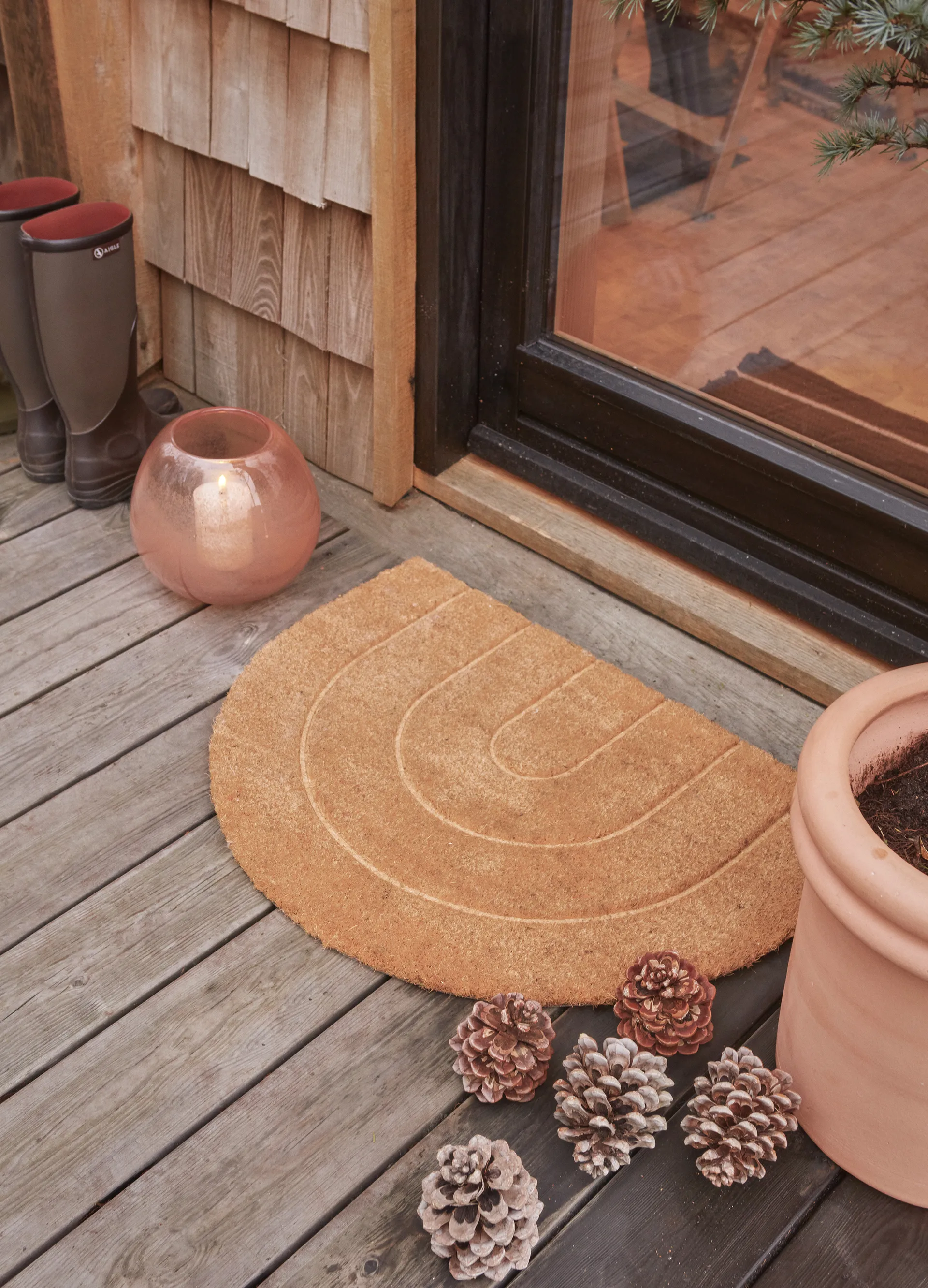 Rainbow deurmat 55x75 cm, Nature OYOY