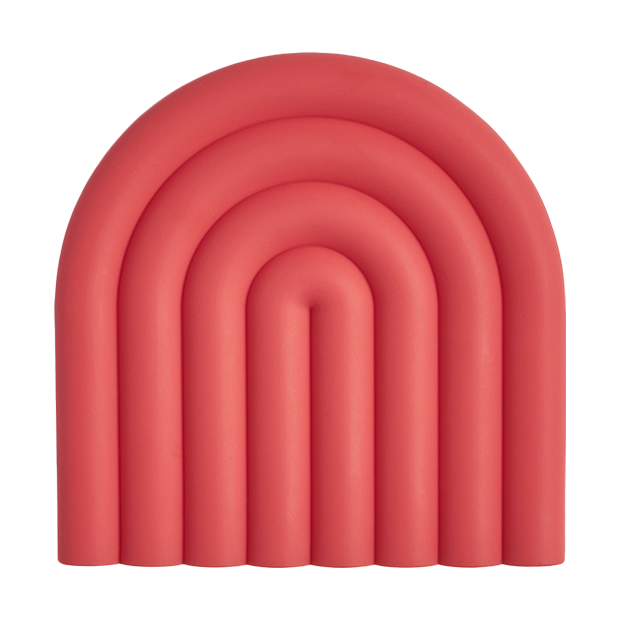 OYOY Rainbow placemat 15x15 cm Cherry red | Scandinavisch Interieur | Onderzetters | Rood