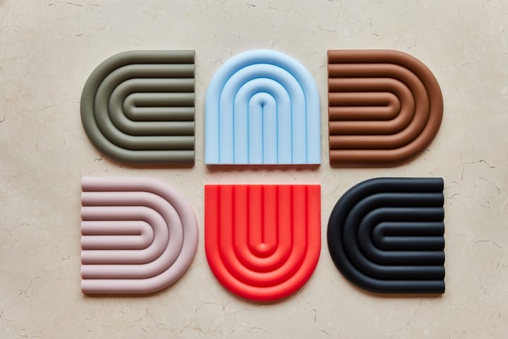 Rainbow placemat 15x15 cm, IJzig blauw OYOY