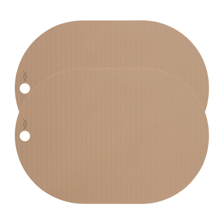 Ribbo placemat 2-pack - Camel - OYOY