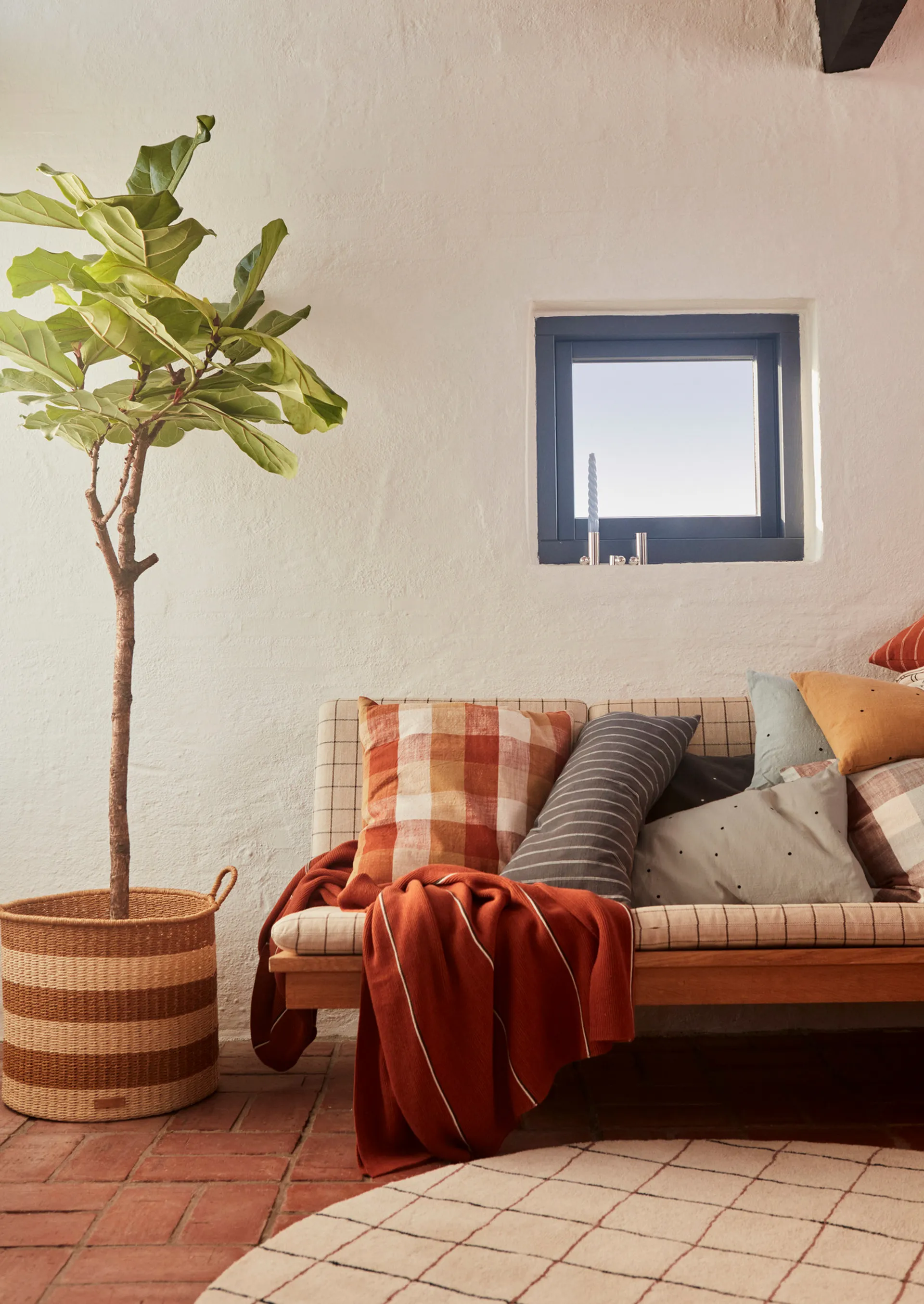 Rivi deken 134x184 cm, Nutmeg OYOY