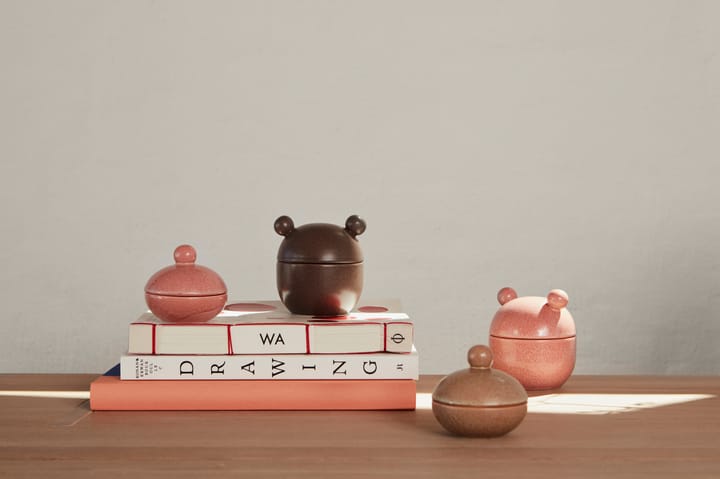 Saga Bonbonniere schaaltje met deksel hoog Ø9 cm, Choco OYOY