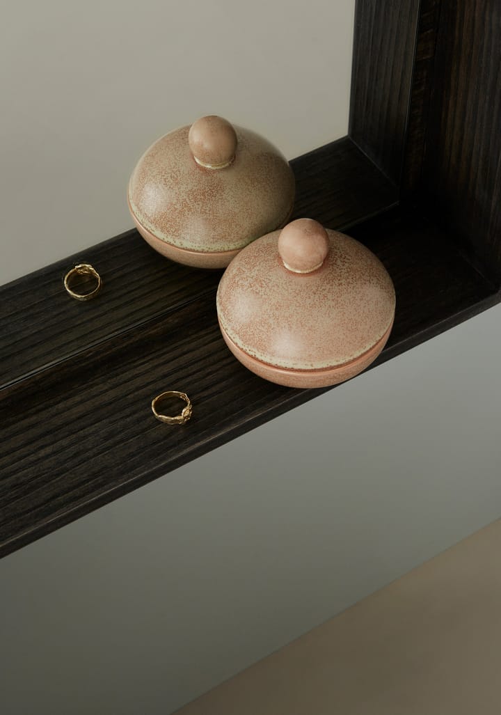 Saga Bonbonniere schaaltje met deksel laag Ø8 cm, Camel OYOY