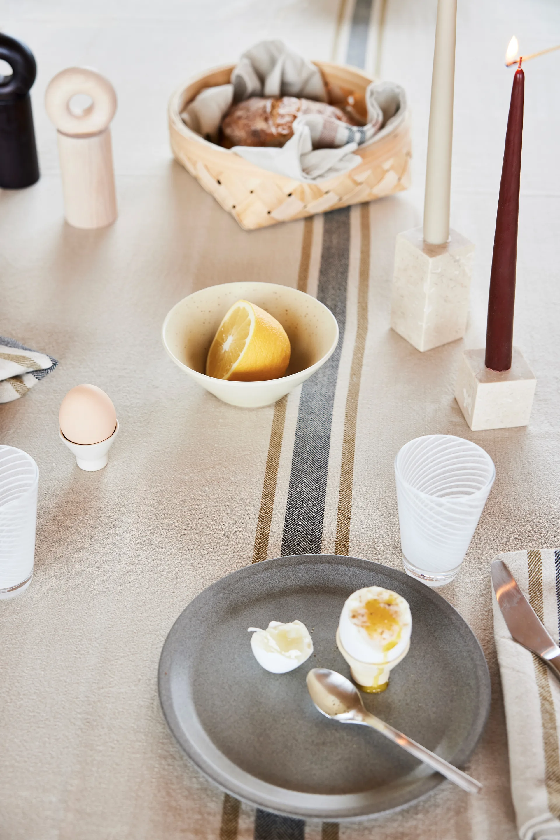 Savi kandelaar 5 cm, Beige OYOY