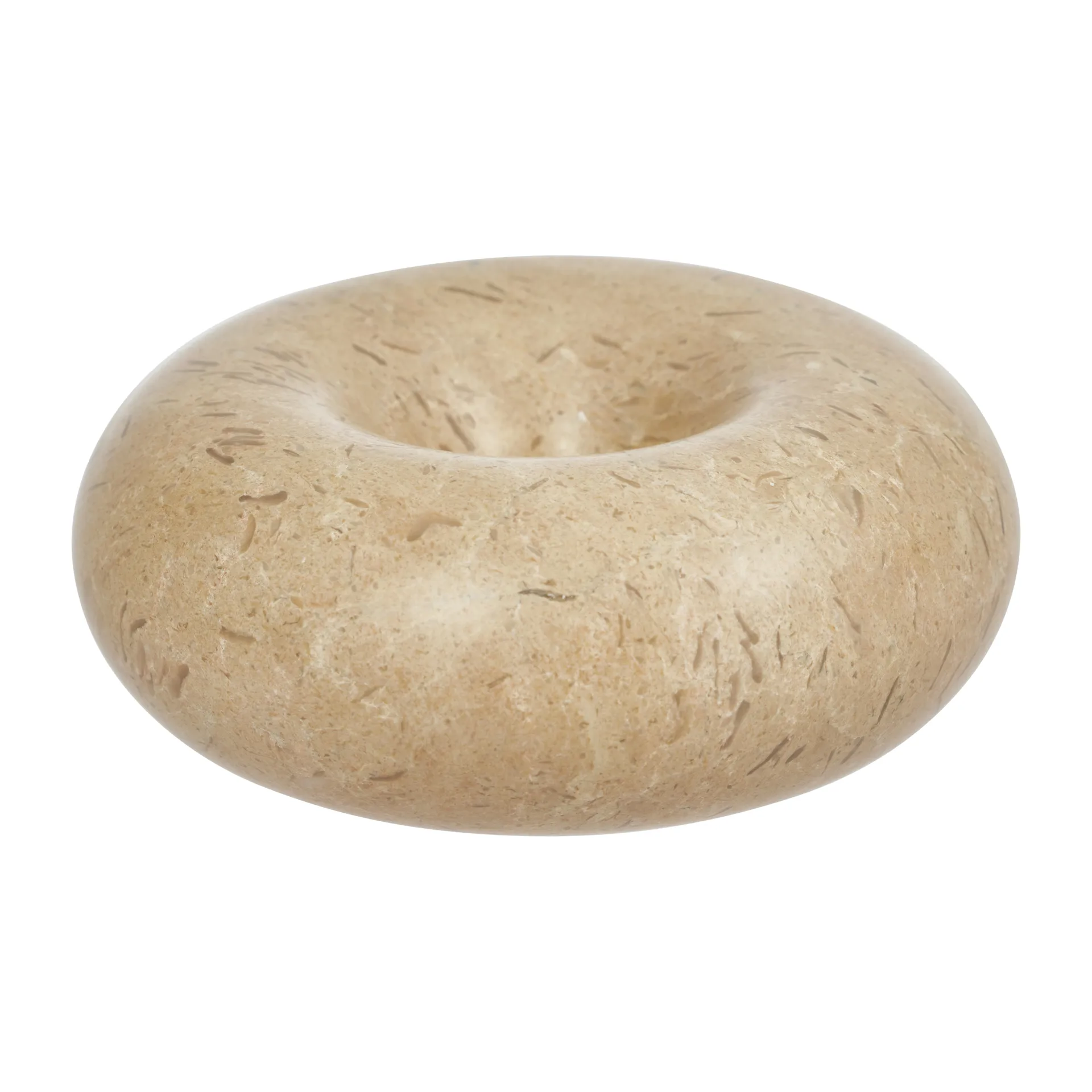 Savi marmer kandelaar small 4 cm, Beige OYOY