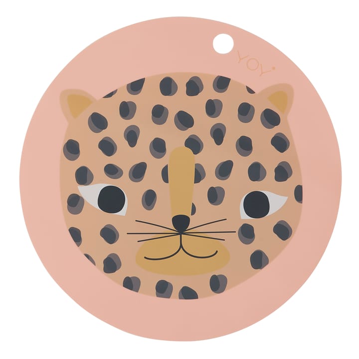 Snow leopard placemat - Coral - OYOY