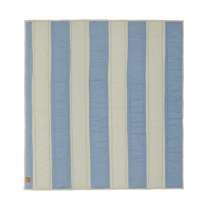 Striped gewatteerde deken 130x140 cm - Blue-clay - OYOY