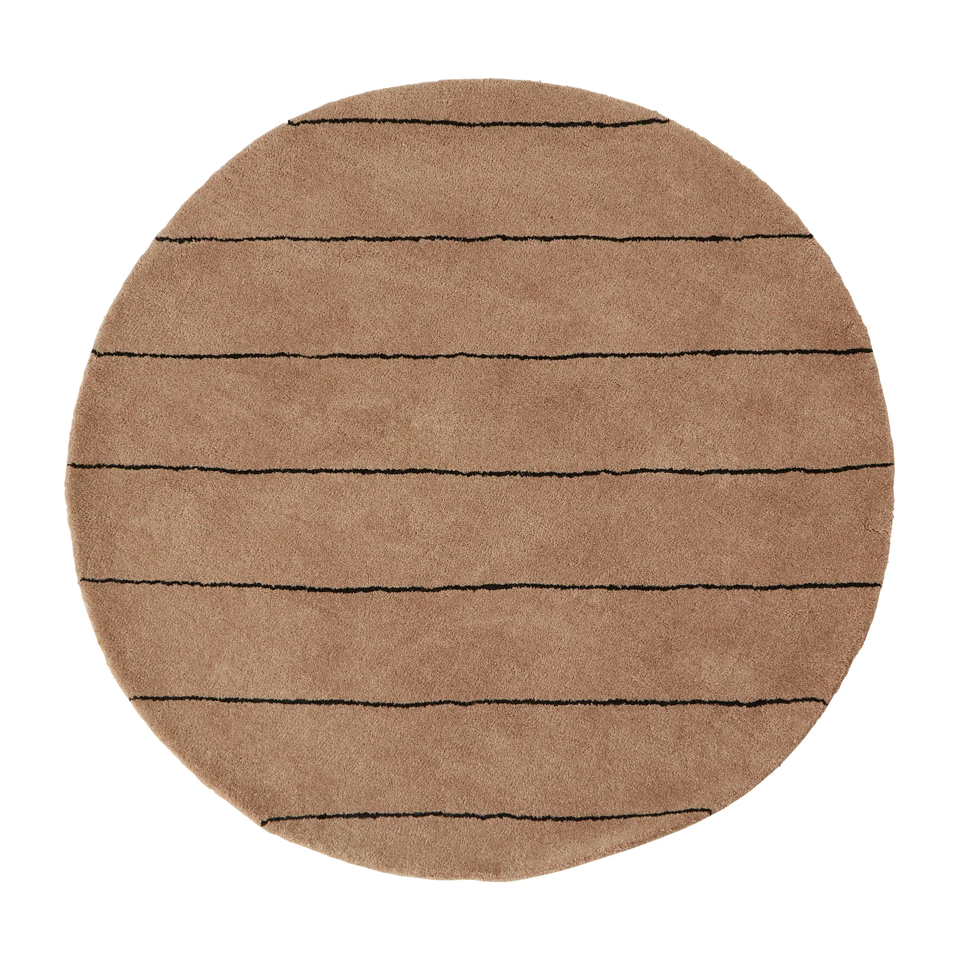 Striped rond vloerkleed Ø120 cm, Choco OYOY