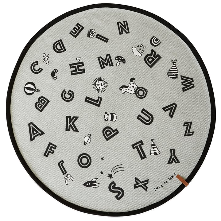 The alphabet vloerkleed Ø120 cm - Grijs - OYOY