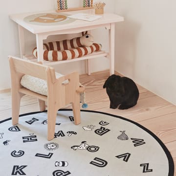 The alphabet vloerkleed Ø120 cm - Grijs - OYOY