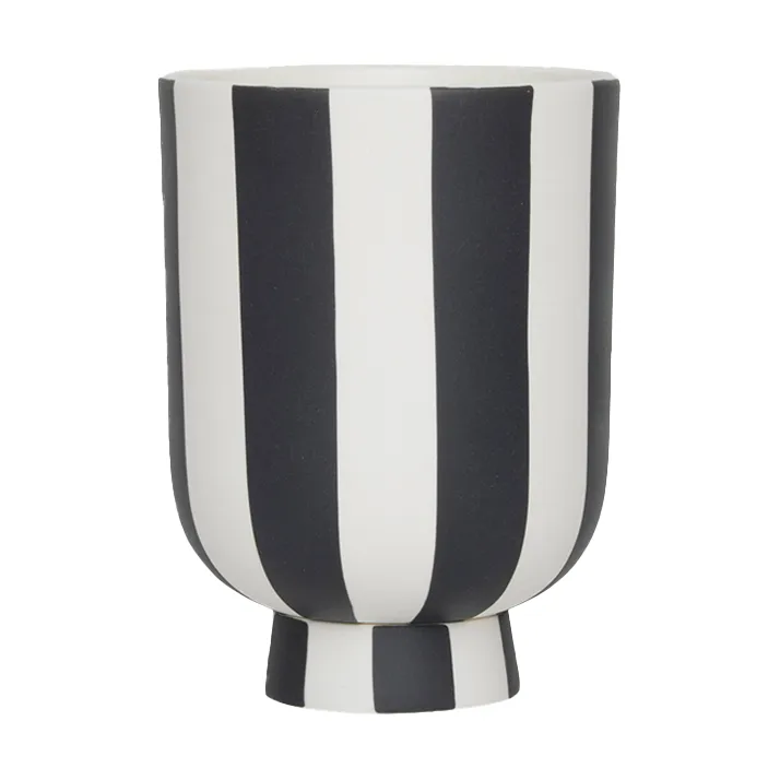 Toppu bloempot Ø8 cm, Black-white OYOY