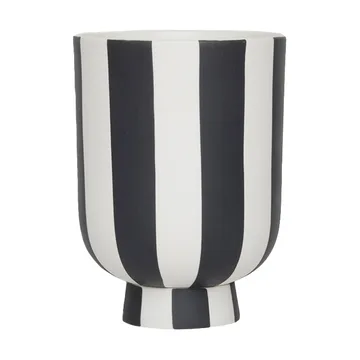 Toppu bloempot Ø8 cm - Black-white - OYOY