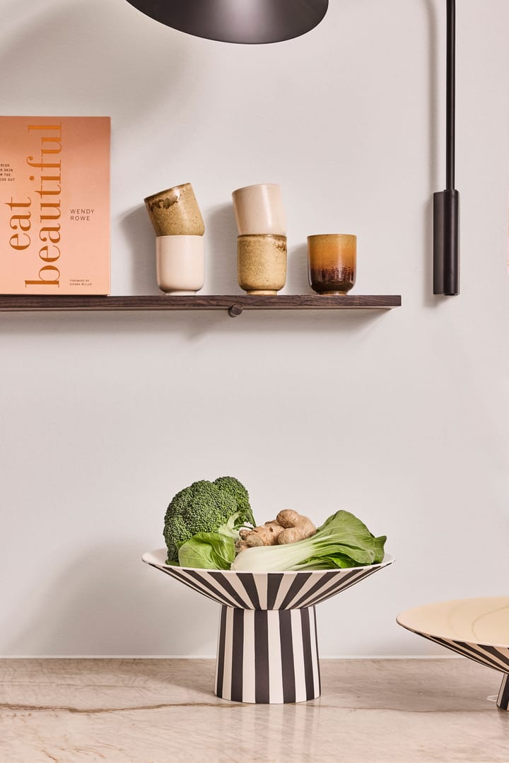 Toppu centerpiece hoog 17xØ30 cm, White-black OYOY
