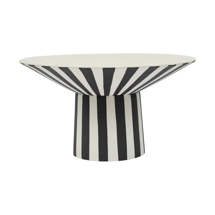 Toppu centerpiece hoog Ø30x17 cm - White-black - OYOY
