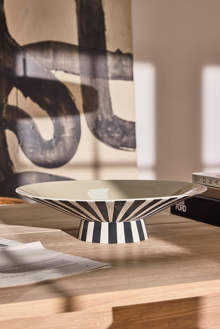 Toppu centerpiece laag 10,5xØ39 cm, Vanilla-black-white OYOY