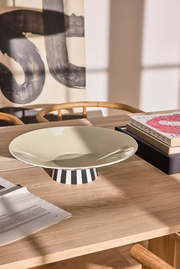 Toppu centerpiece laag Ø39x10,5 cm - Vanilla-black-white - OYOY