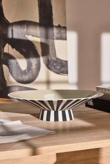 Toppu centerpiece laag Ø39x10,5 cm - Vanilla-black-white - OYOY