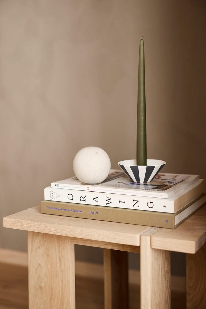 Toppu kandelaar laag 4 cm, White-black OYOY