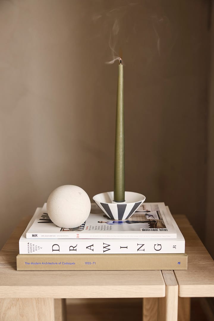 Toppu kandelaar laag 4 cm, White-black OYOY