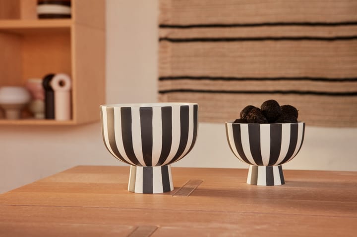 Toppu kom Ø15 cm, Zwart-wit OYOY