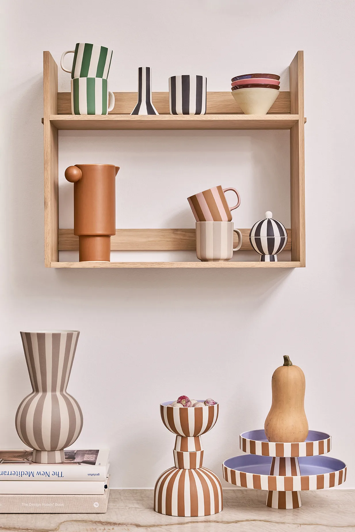 Toppu serveerschotel groot Ø27 cm, Caramel-lavender OYOY