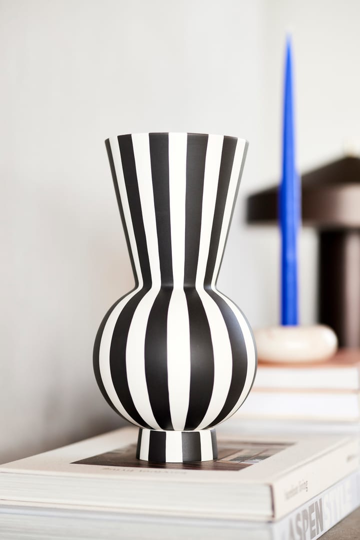 Toppu vaas Ø14,5 cm, Black-white OYOY