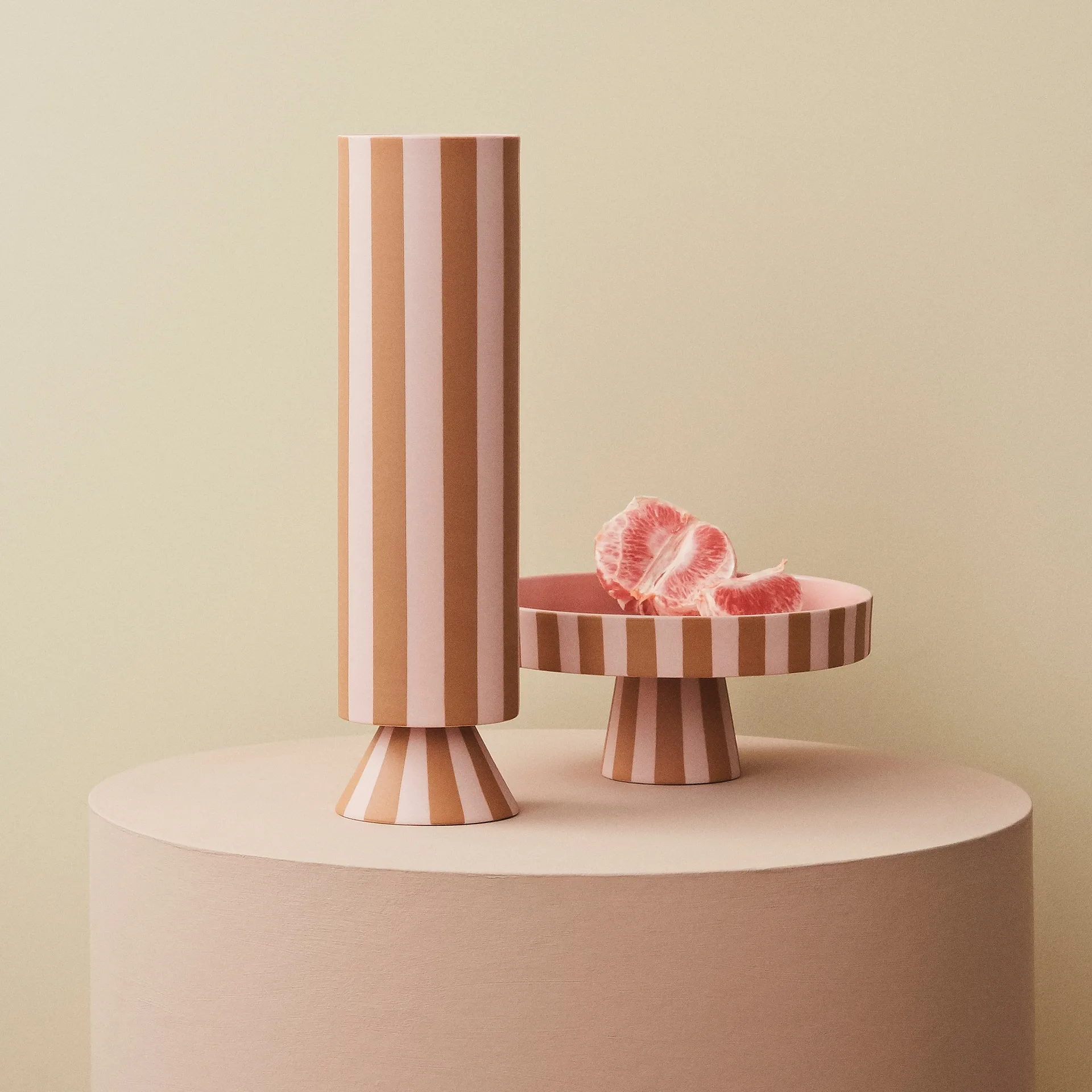 Toppu vaas 31 cm, Caramel OYOY