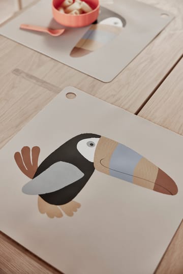 Toucan placemat - Clay - OYOY