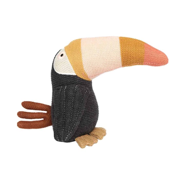 Trine Toucan knuffeldier - Anthracite-peach - OYOY