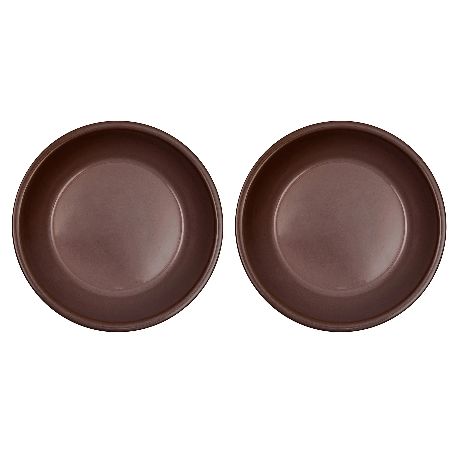 Yuka diep bord Ø19 cm 2-pack, Dark (brun) OYOY