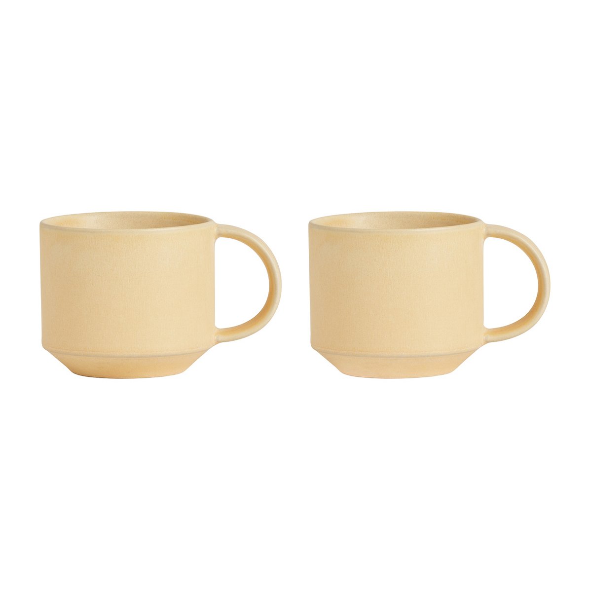 OYOY Yuka kop 2-pack Butter | Scandinavisch Interieur | Koffiekoppen | Geel