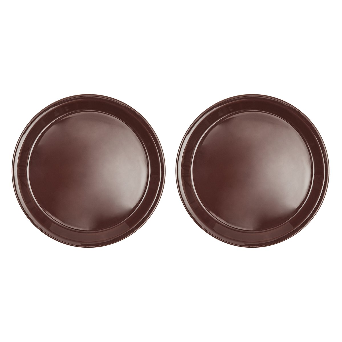 OYOY Yuka lunchbord o22 cm 2-pack Dark (brun) | Scandinavisch Interieur | Dinerborden | Bruin