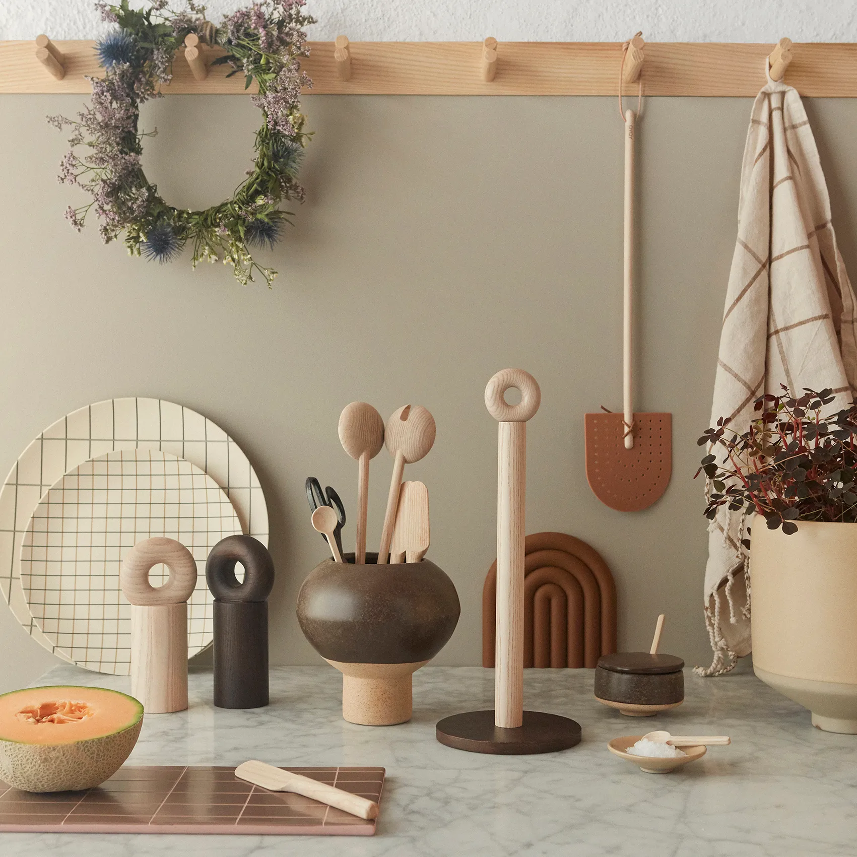 Yumi Spice Spoon houten lepel 12 cm, Essenhout OYOY