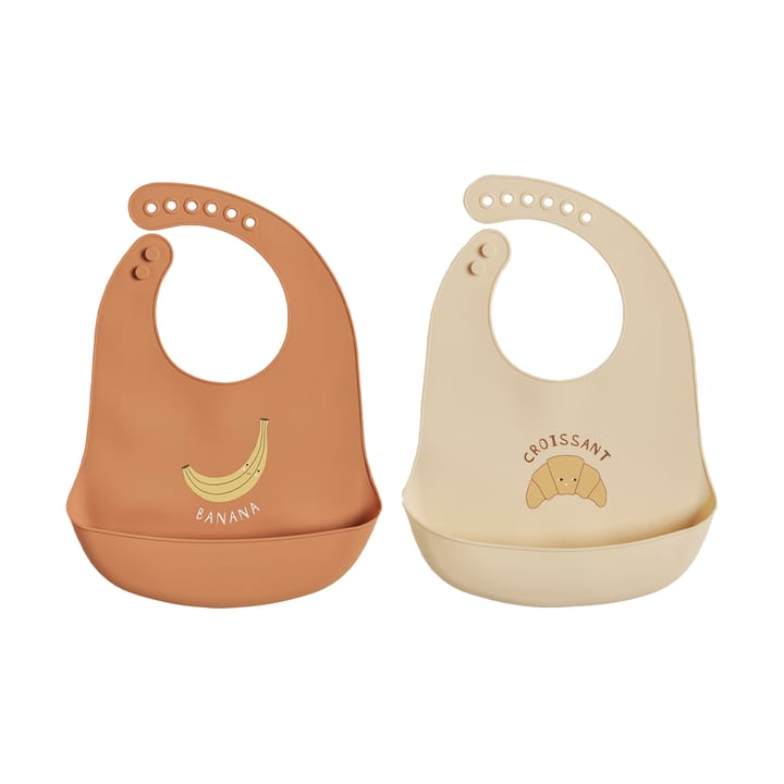 Yuny slabbertje 2-pack, Caramel-butter OYOY