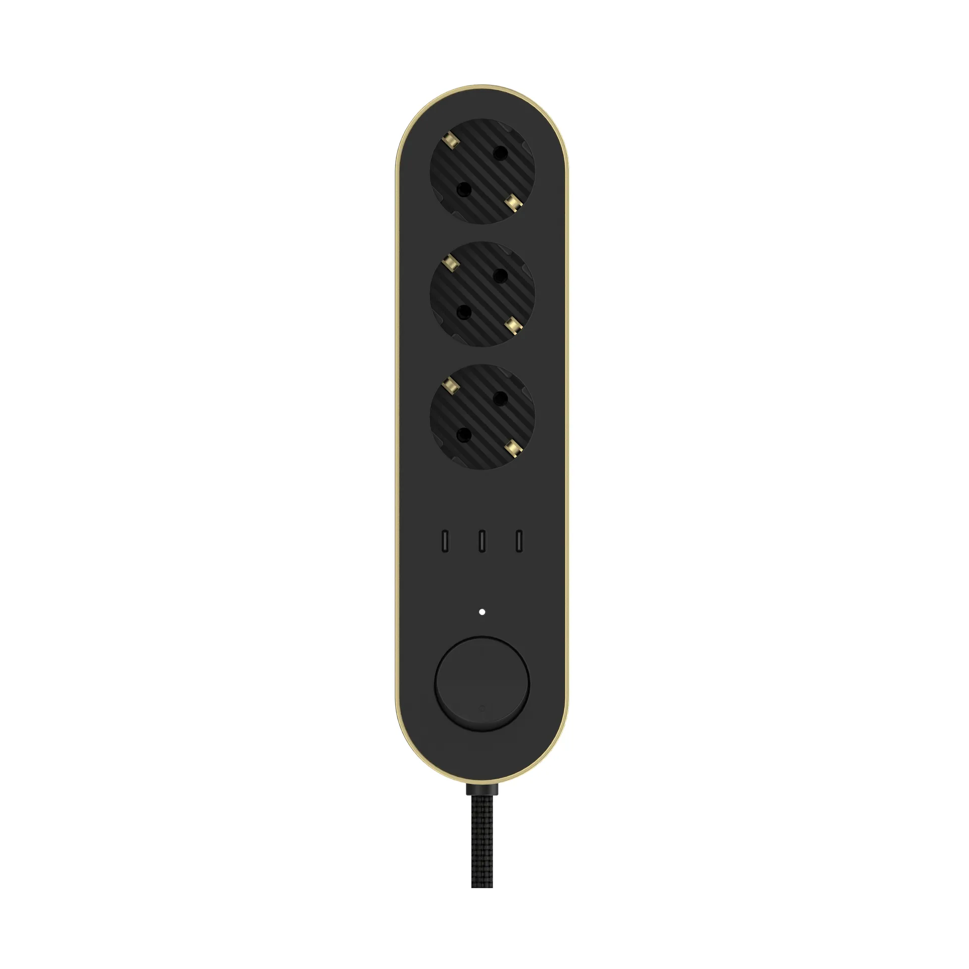 Edgar Power Bar stekkerdoos, Satin brass Palette