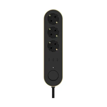Edgar Power Bar stekkerdoos - Satin brass - Palette