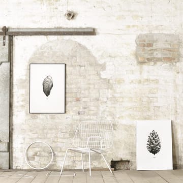 1:1 Pine cone poster - wit - 50 x 70 cm. - Paper Collective