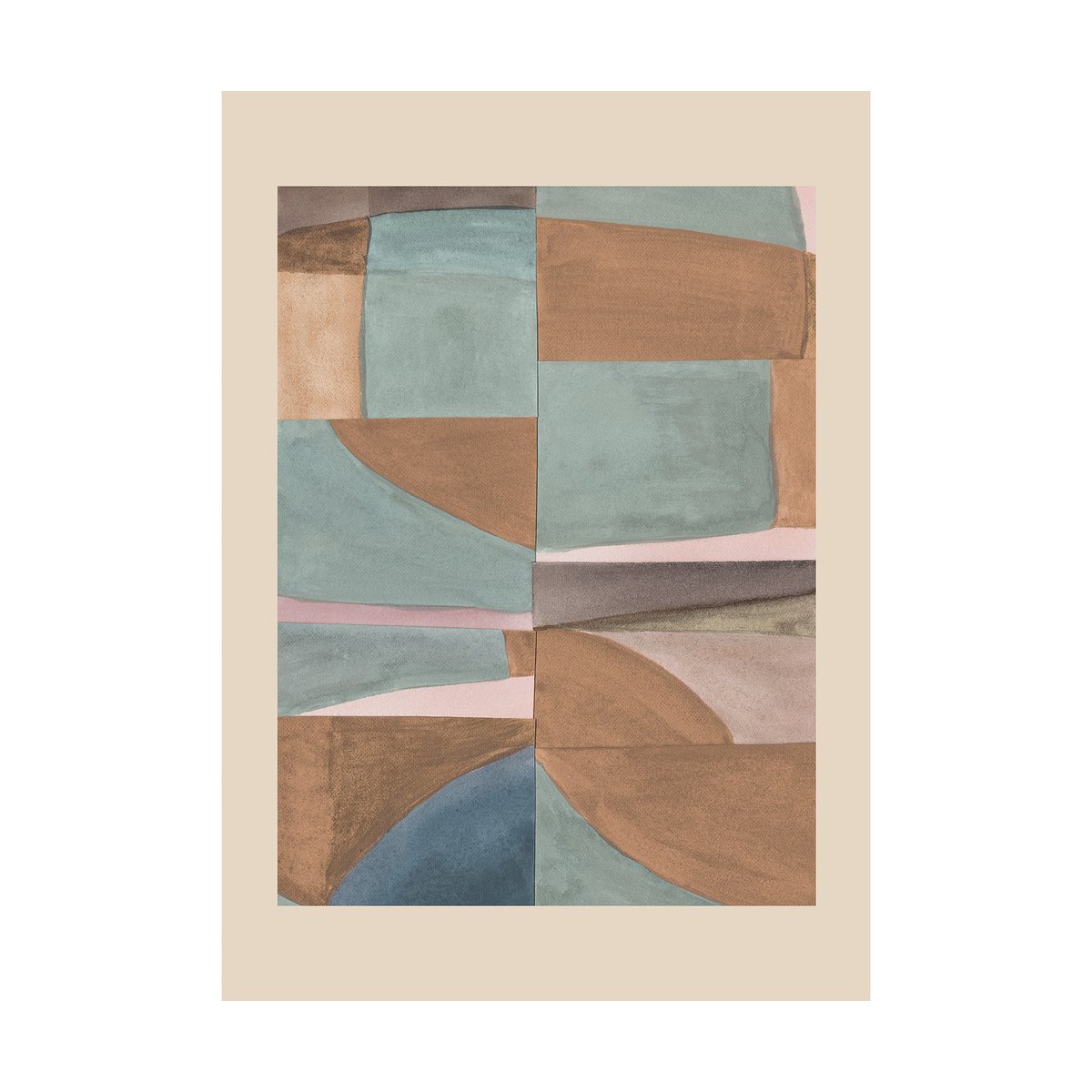 Paper Collective Autumn Forms 03 poster 30x40 cm | Scandinavisch Interieur | Posters | Blauw