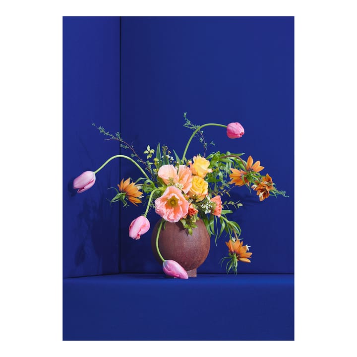 Blomst 01 Blue poster - 50x70 cm - Paper Collective