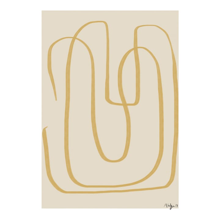 Different Ways I poster geel - 50x70 cm - Paper Collective