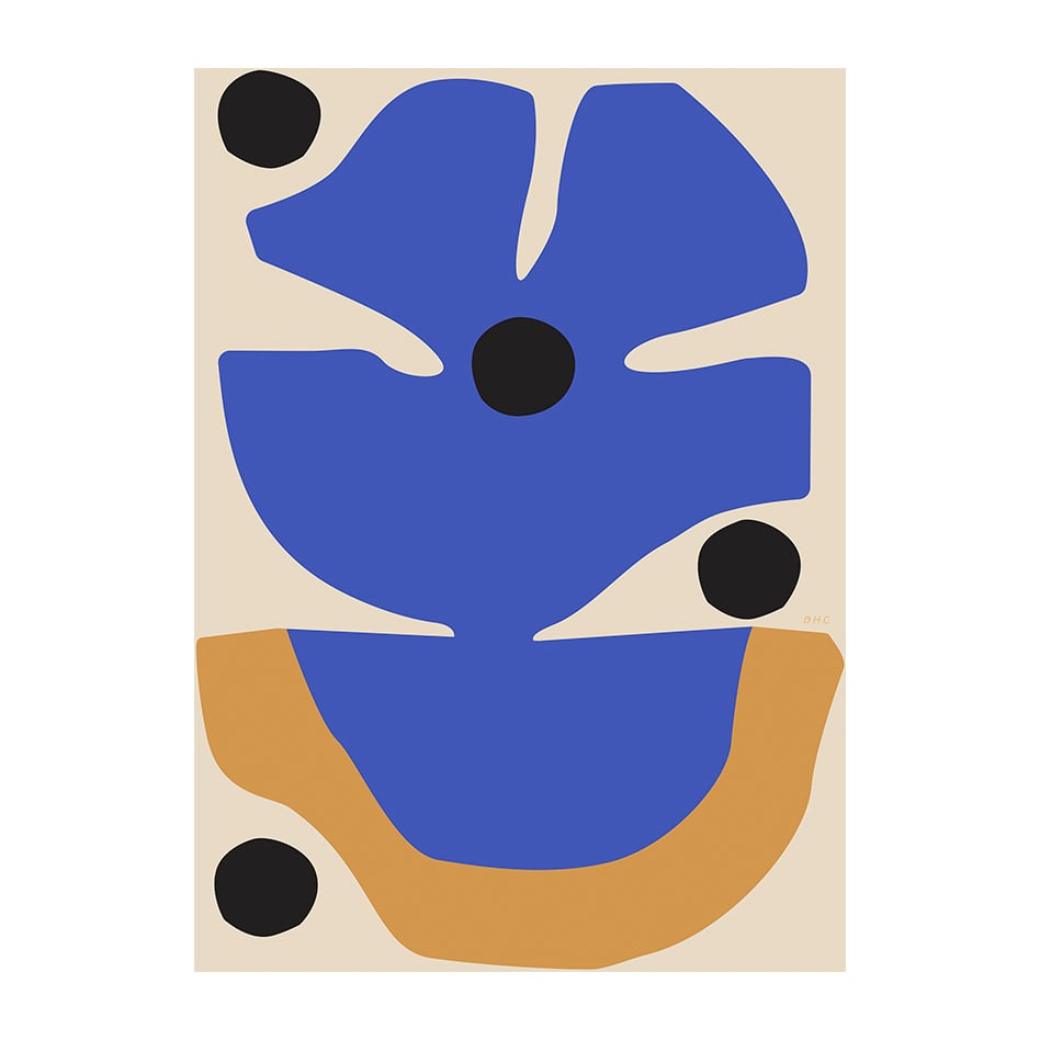 Paper Collective Flor Azul poster 30x40 cm | Scandinavisch Interieur | Posters | Blauw