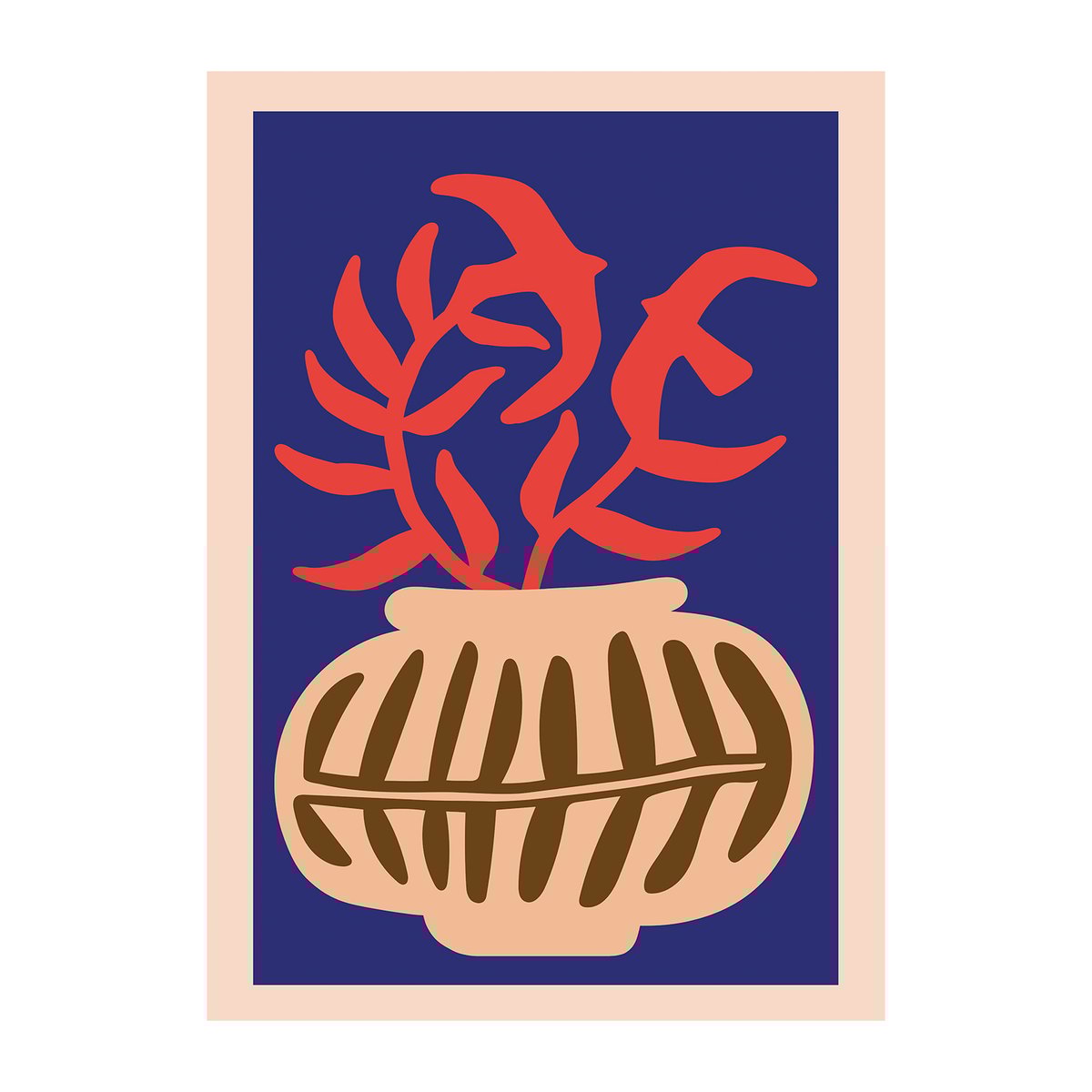 Paper Collective Floral Wings poster 30x40 cm | Scandinavisch Interieur | Posters | Blauw