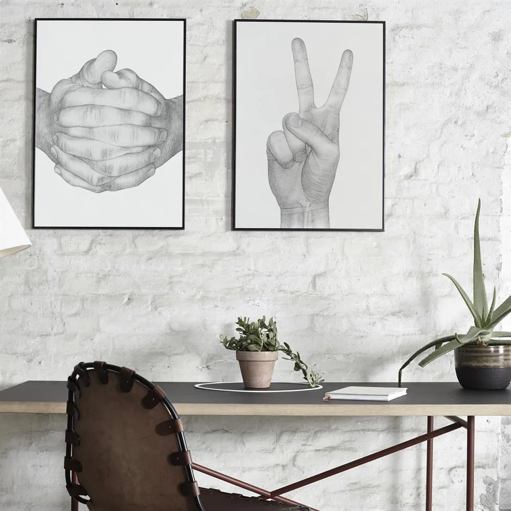 Folded hands poster, 50 x 70 cm. Paper Collective