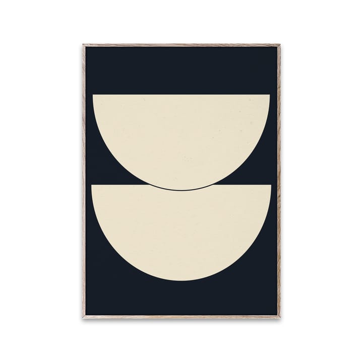 Half Circles I poster blauw - 30x40 cm - Paper Collective