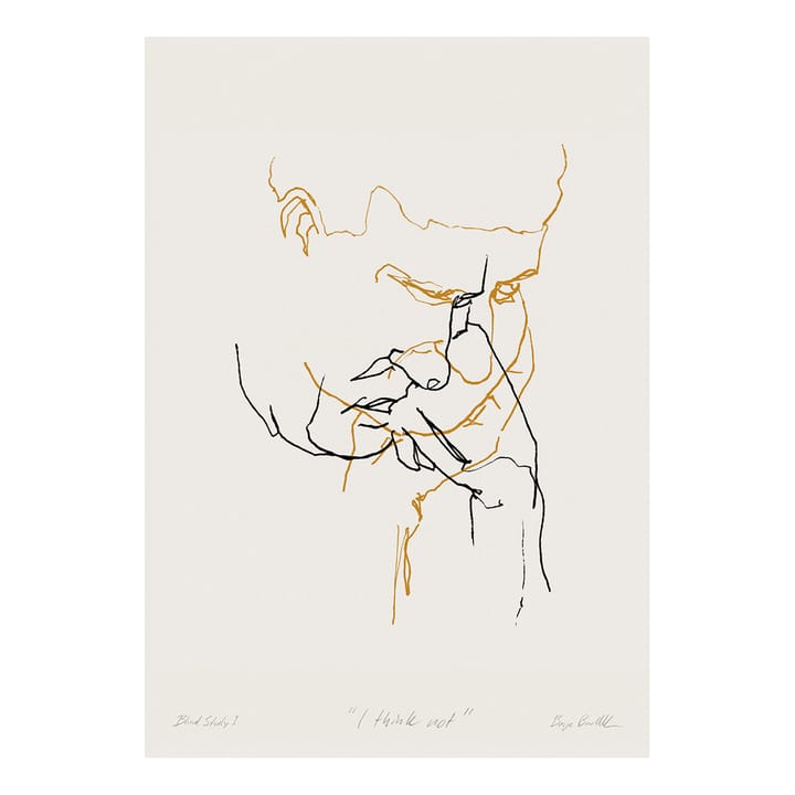 I Think Not 01 (gele) poster, 50x70 cm Paper Collective