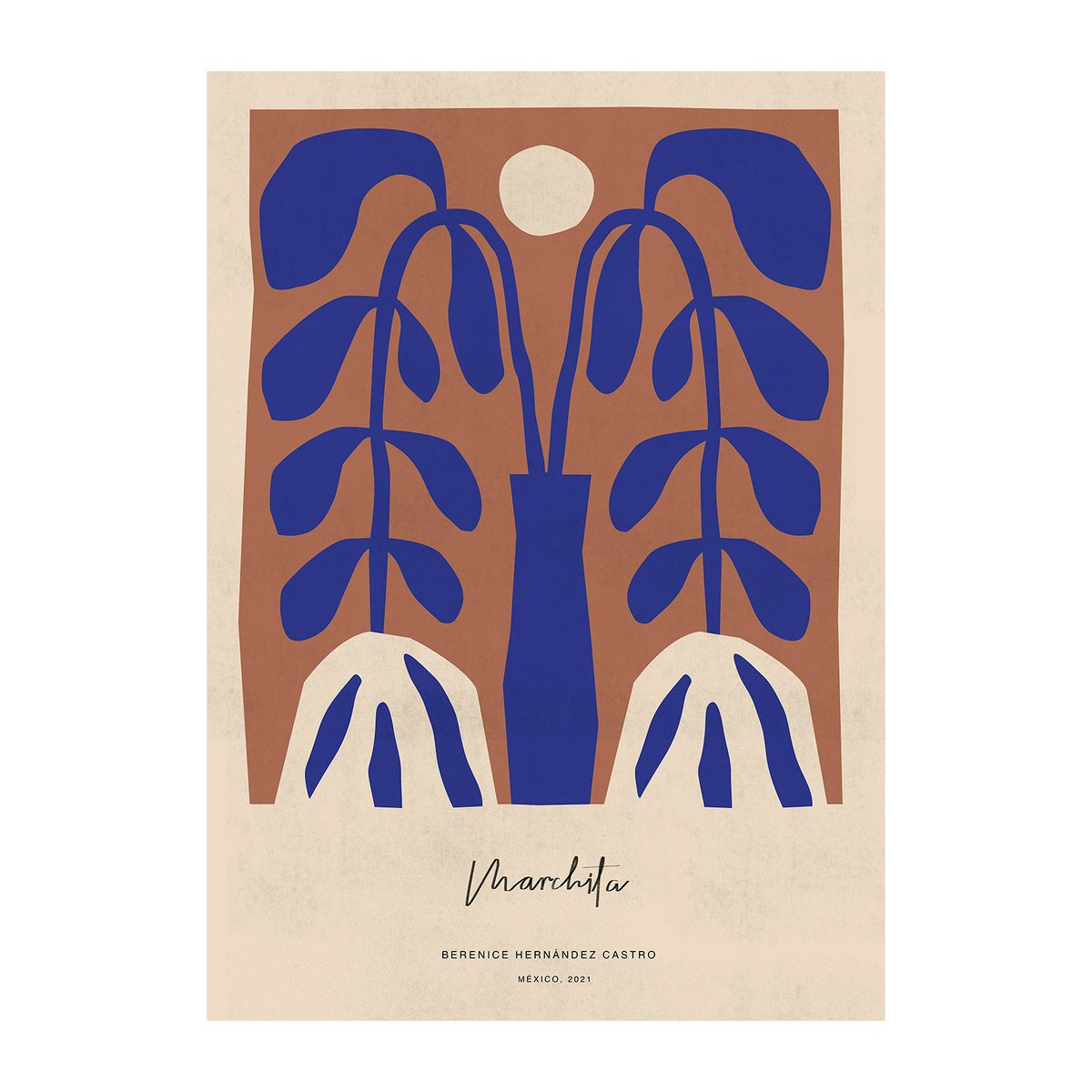 Paper Collective Marchita poster 30x40 cm | Scandinavisch Interieur | Posters | Blauw