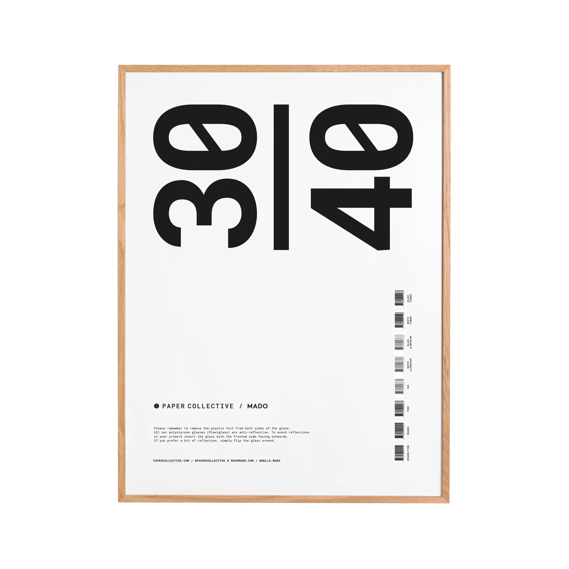Paper Collective lijst plexiglas-eikenhout, 30x40 cm Paper Collective