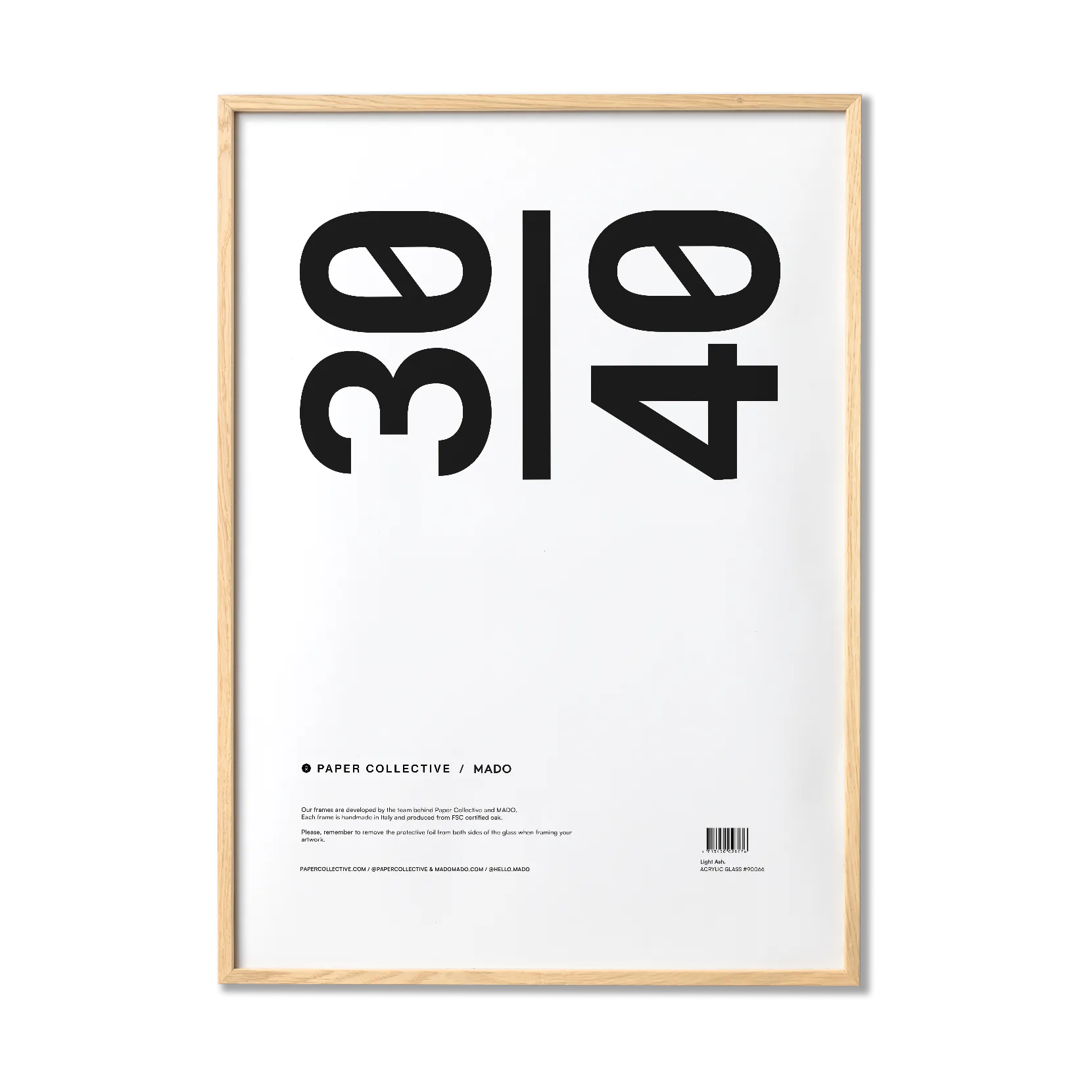 Paper Collective lijst plexiglas-essenhout, 30x40 cm Paper Collective